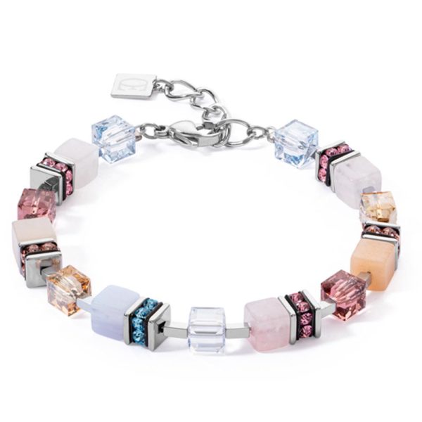 Coeur de Lion Armband GeoCube Edelstahl multicolor 3039/30-0738